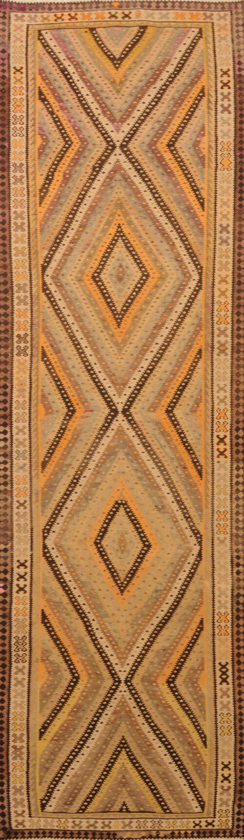 4′ x 15′ Senneh Persian Runner Rug
