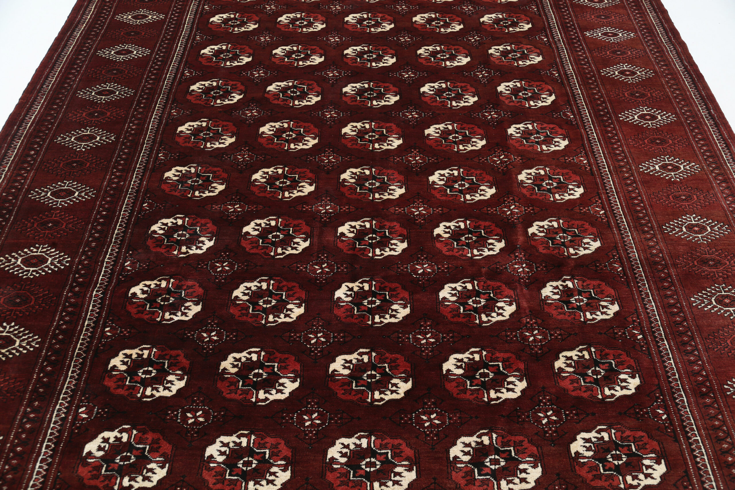 7’8″ x 10’8″ Turkoman Authentic Persian Rug - Image 6