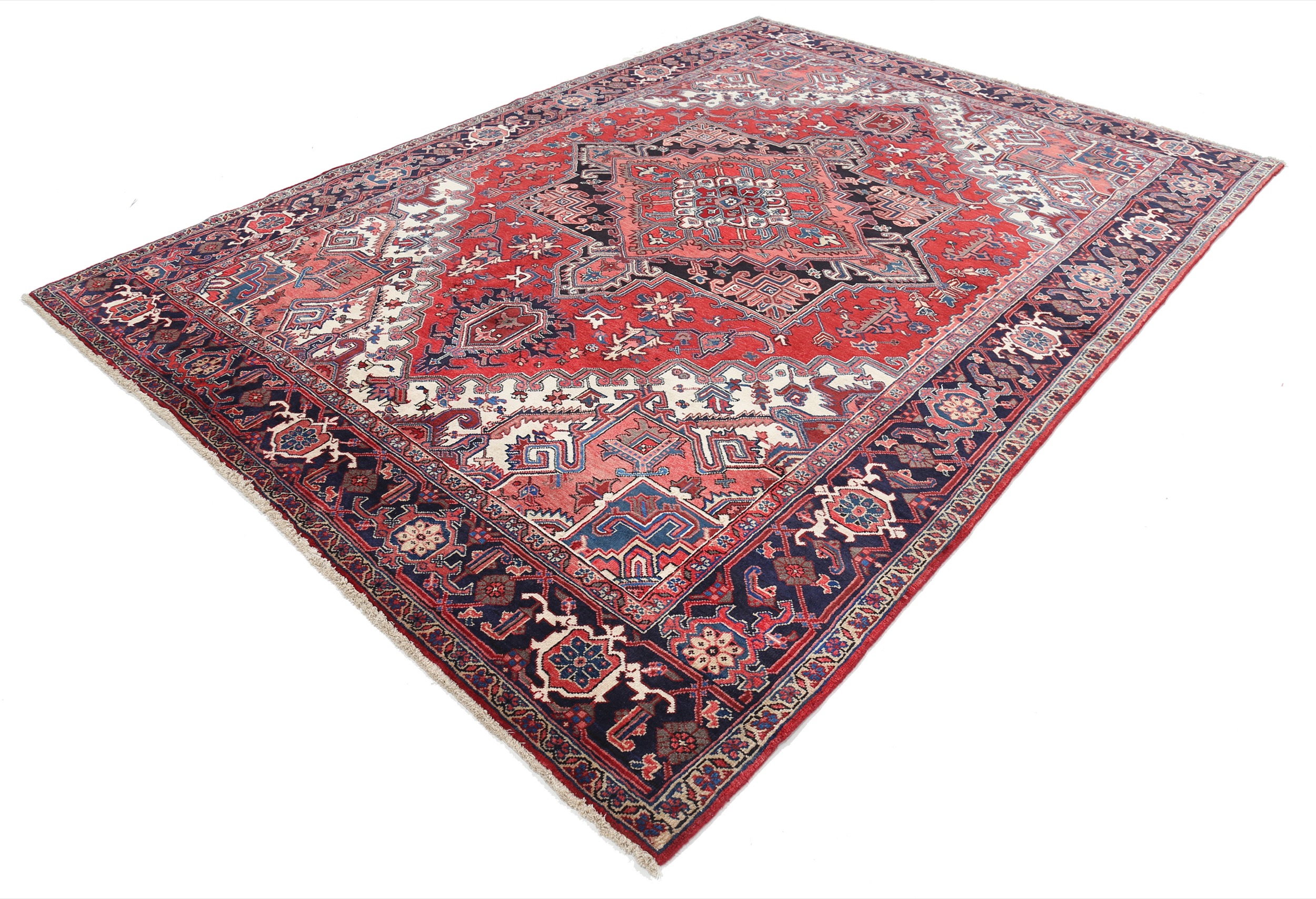 8’3″ x 11’4″ Heriz Authentic Persian Rug - Image 3