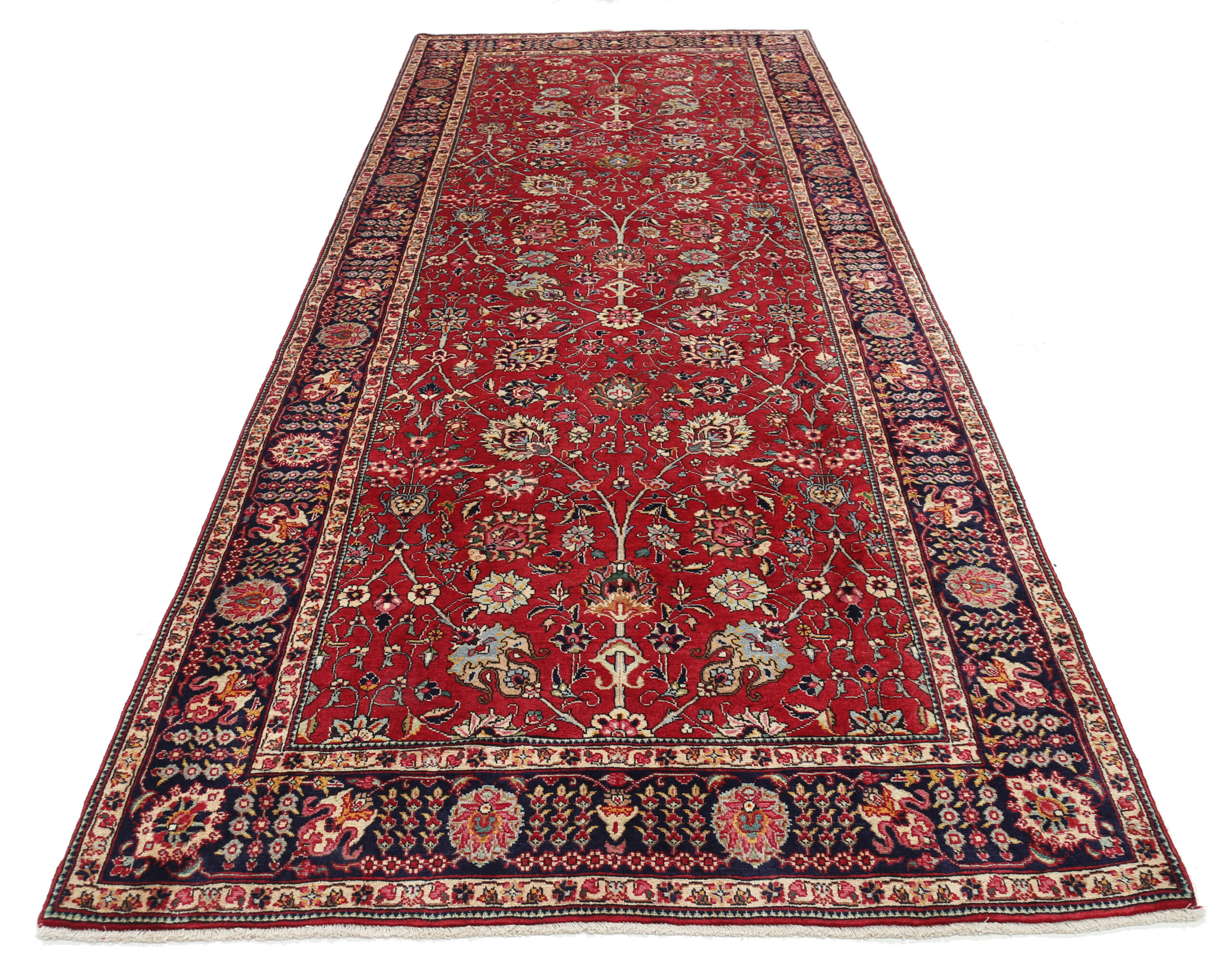 4’10” x 12’4″ Tabriz Persian Runner Rug - Image 7