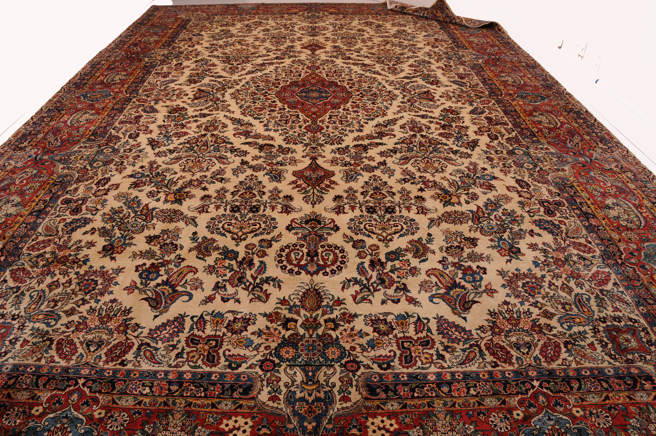 12’6″ x 19’6″ Kashan Authentic Persian Rug - Image 2