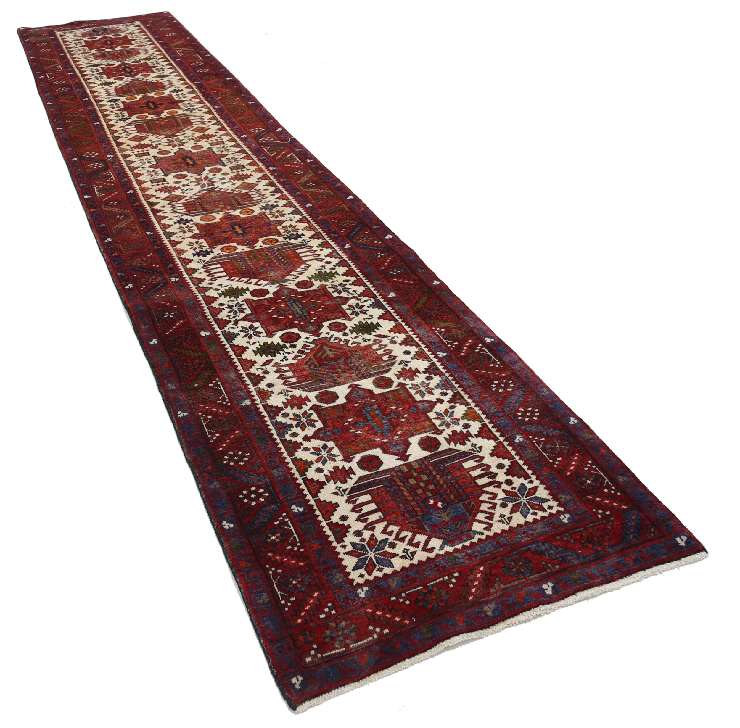 3’2″ x 14’2″ Heriz Persian Runner Rug - Image 4