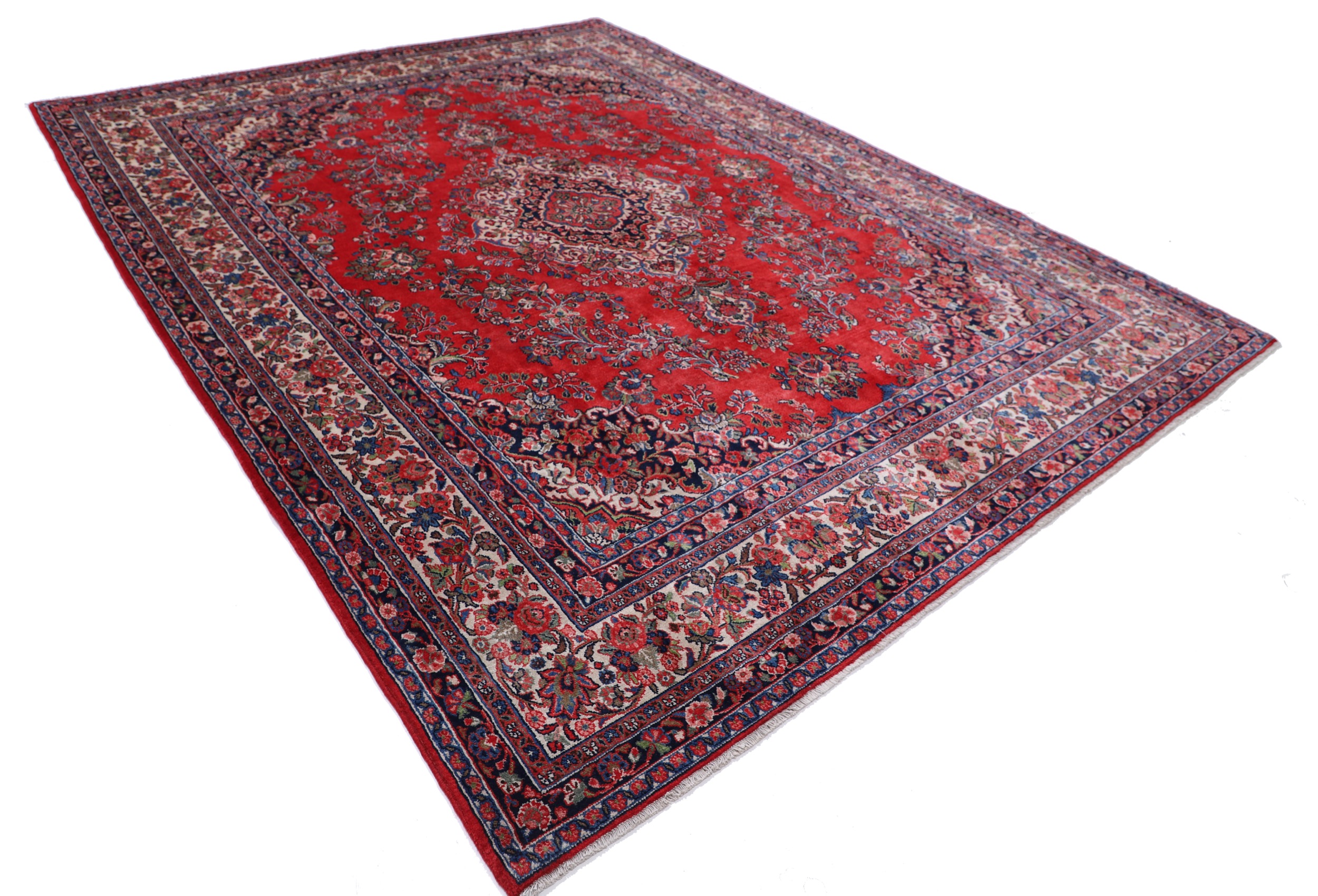 8’10” x 11’7″ Hamadan Authentic Persian Rug - Image 7