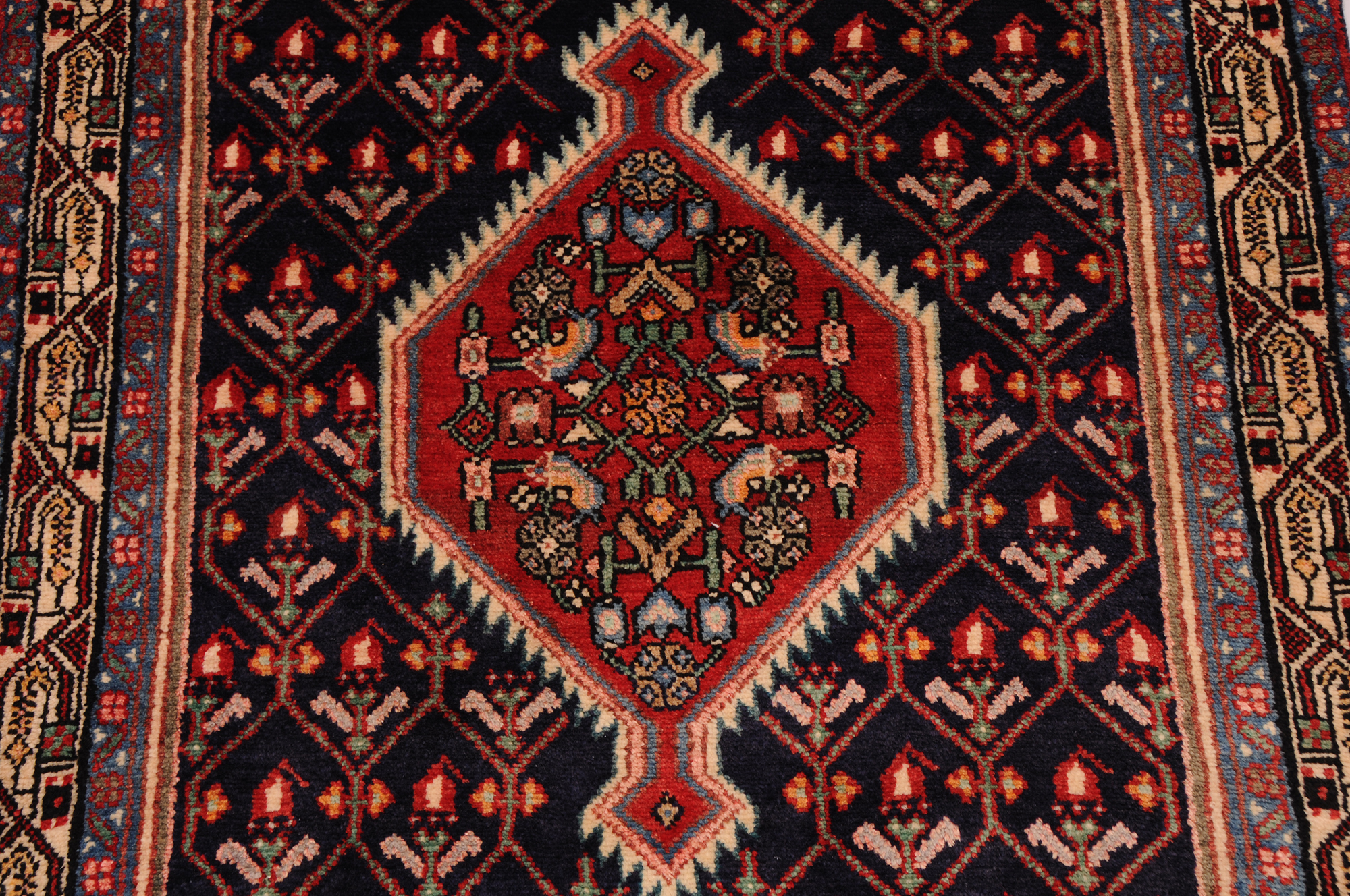 3’3″ x 12′ Hamadan Persian Runner Rug - Image 8