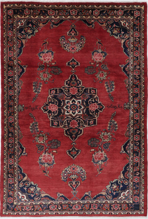5’2″ x 7’10” Sarouk  Lilian Authentic Persian Rug