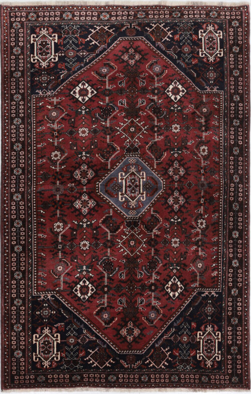 4’5″ x 6’11” Qashqai Authentic Persian Rug