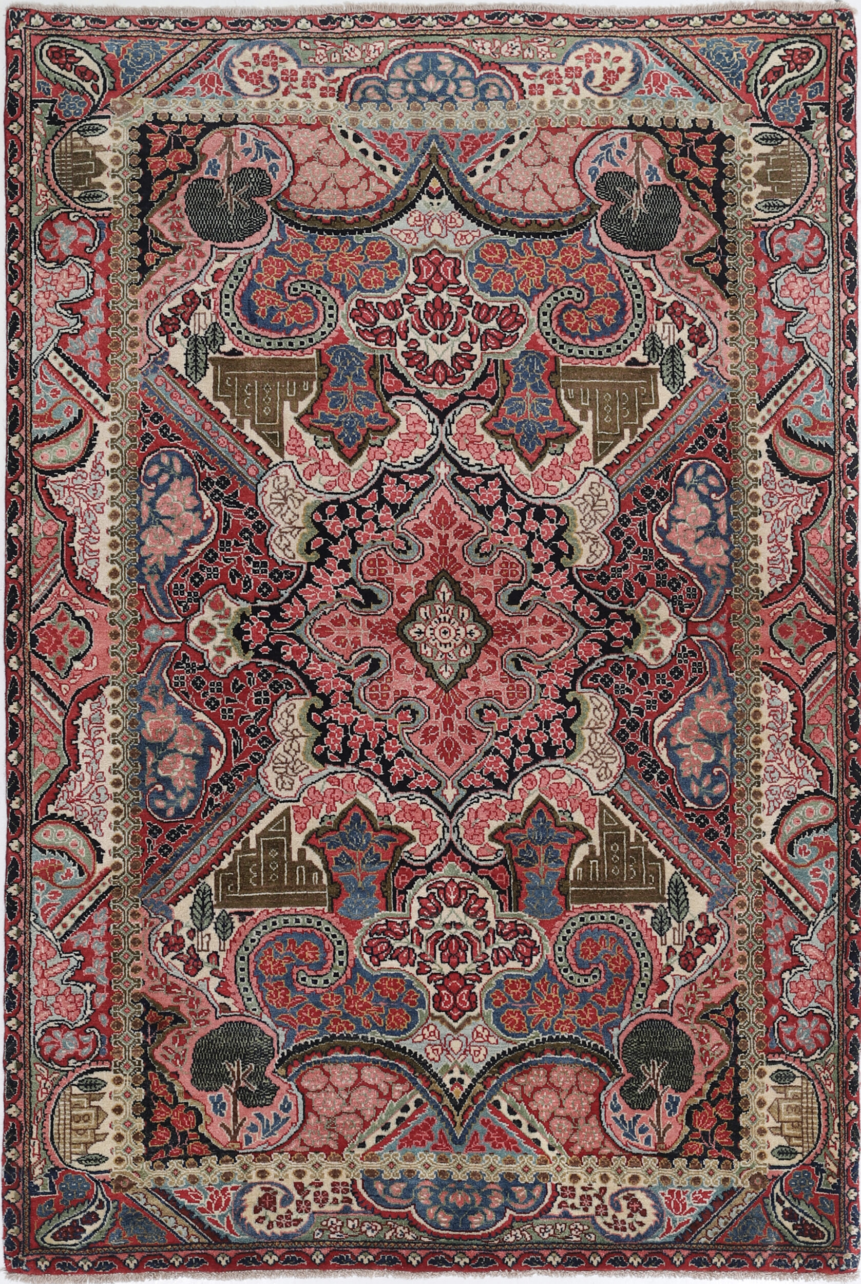4’3″ x 6’8″ Sarouk  Authentic Persian Rug