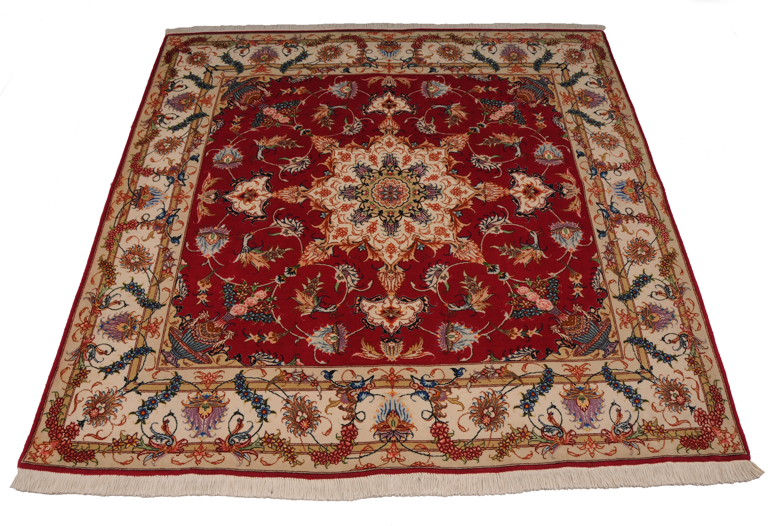 4’11” x 4’9” Tabriz Authentic Persian Rug - Image 9