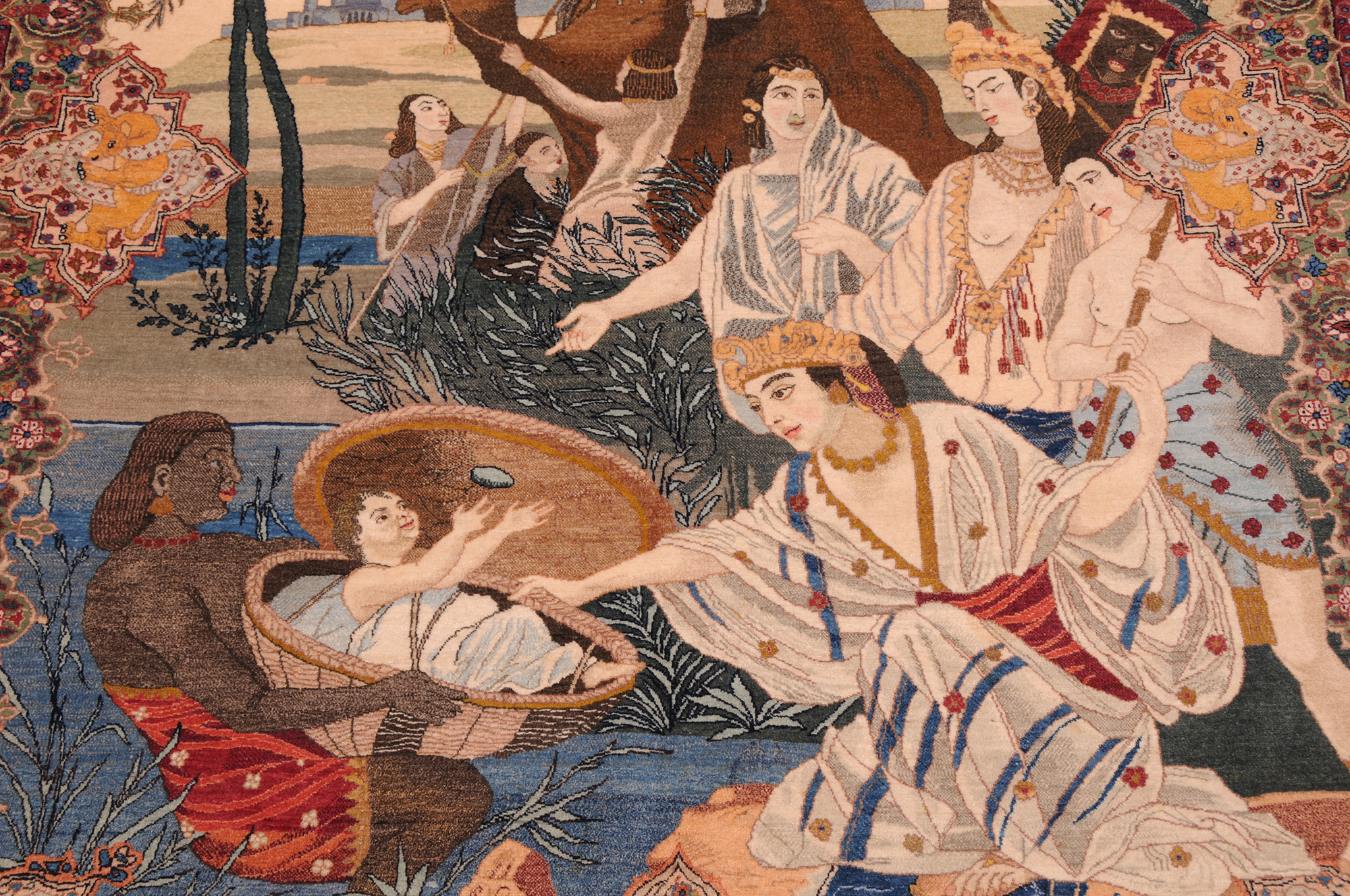 4’7″ x 6’5″ Pictorial Tabriz Authentic Persian Rug - Image 8